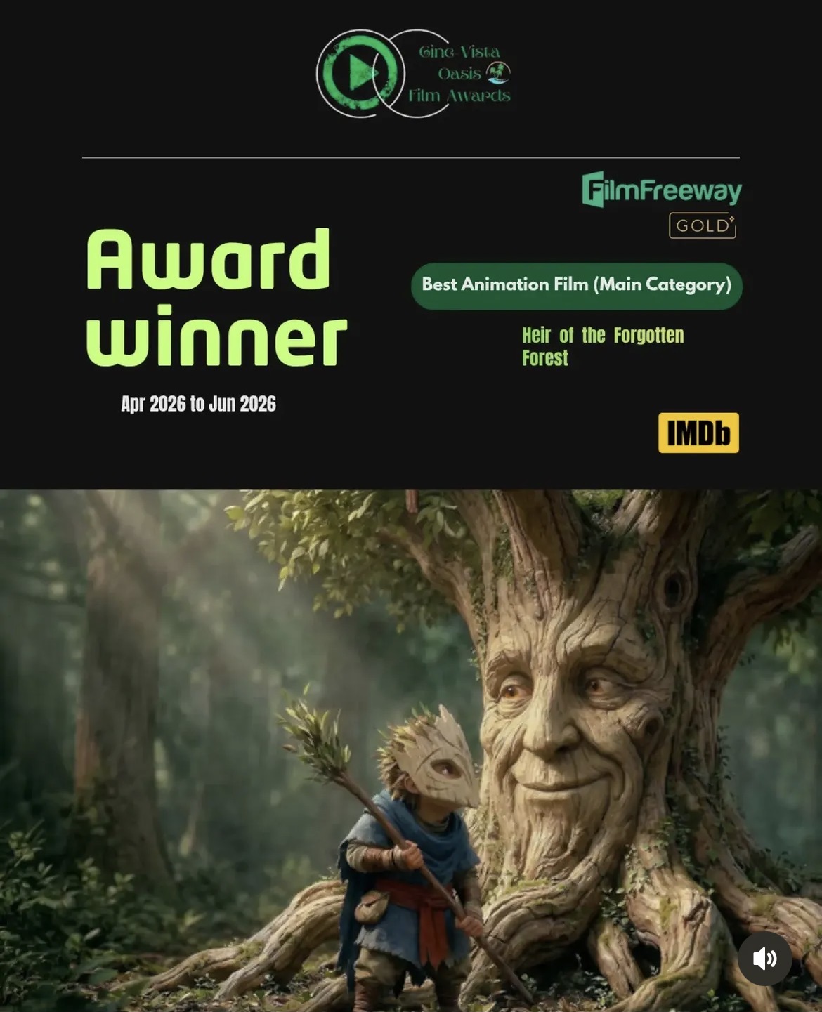Cine Vista Oasis Film Awards — Award Winner, Best Animation Film (Main Category)