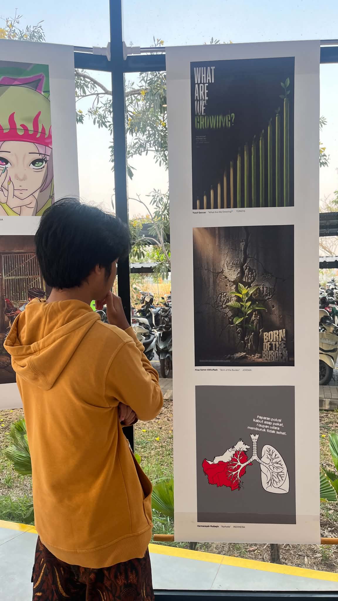 Born of the Burden exhibited alongside international entries