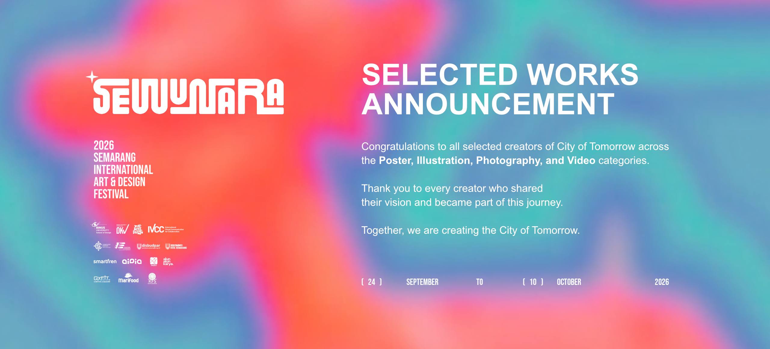 SEWUNARA 2026 Selected Works Announcement